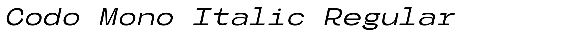 Codo Mono Italic Regular image